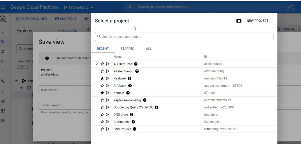 Multi-tenant BigQuery